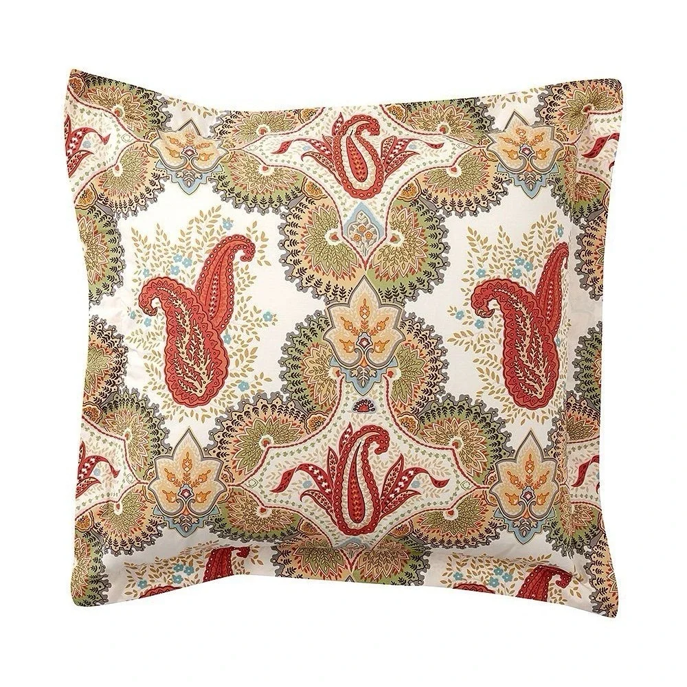 Pottery Barn Linden Paisley Pillowcase Sham Floral‎ 26x26 Whimsical Bohemian
